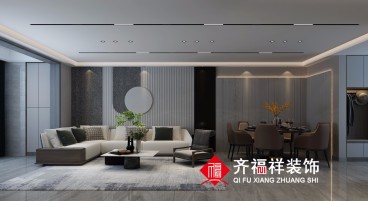 商丘建業(yè)山水湖城項(xiàng)目現(xiàn)代輕奢客廳效果圖