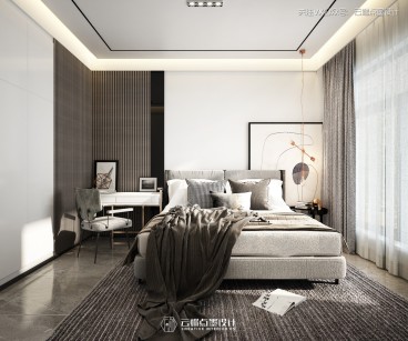 瑞貝卡興天下現(xiàn)代輕奢次臥效果圖