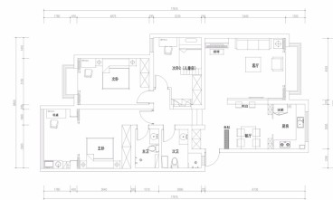 千禧嘉園現(xiàn)代輕奢戶型圖效果圖