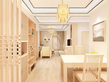 盛景豪庭新中式餐廳效果圖