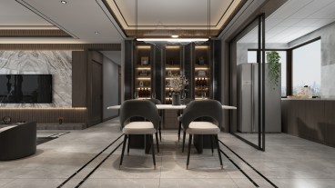 碧桂園置地中央公園新中式餐廳效果圖