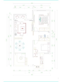 天津工業(yè)大學(xué)家屬院3號樓中式戶型圖效果圖