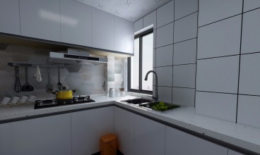 現代簡約餐廳效果圖