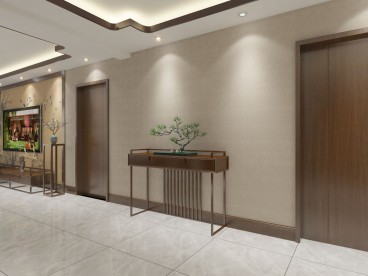 蘇堤杭城新中式客廳效果圖