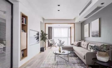 豐澤家園現(xiàn)代簡約客廳效果圖