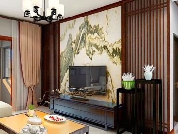 新河正馨佳居住宅小區(qū)(建設(shè)中)新中式客廳效果圖