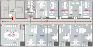 濟陽區城市基礎建設辦公室現代簡約效果圖