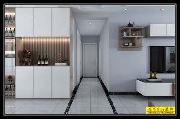 璟悦府(建设中)现代简约廊道效果图