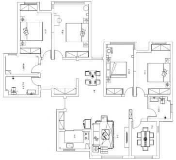 建城麗都中式戶型圖效果圖