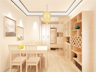 盛景華庭新中式餐廳效果圖