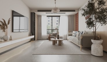 海通·康橋郡(建設(shè)中)現(xiàn)代簡約客廳效果圖
