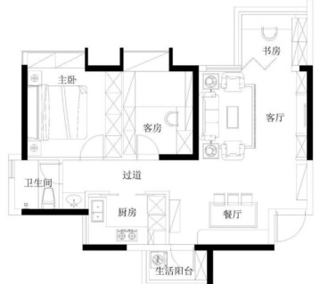 城市印象法式風格戶型圖效果圖