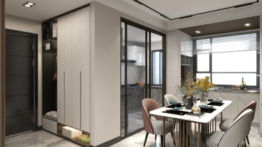 信友·天樾現代簡約餐廳效果圖