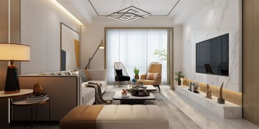 玉蘭花園(建設(shè)中)現(xiàn)代簡(jiǎn)約客廳效果圖