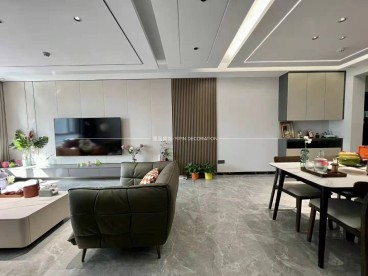 中海鉑悅府127㎡現代風格現代簡約背景墻效果圖