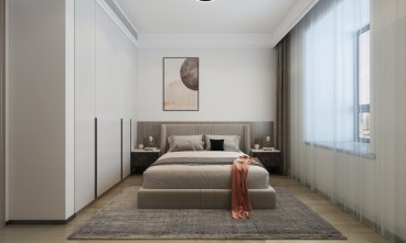 錦東佳苑現(xiàn)代輕奢臥室效果圖