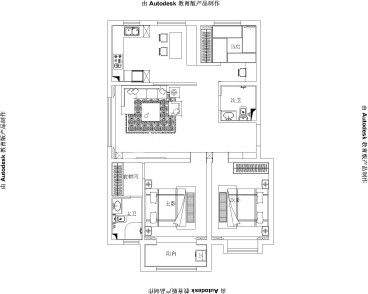 博維美墅新中式客廳效果圖