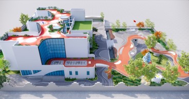 棠悅幼兒園現(xiàn)代簡約效果圖