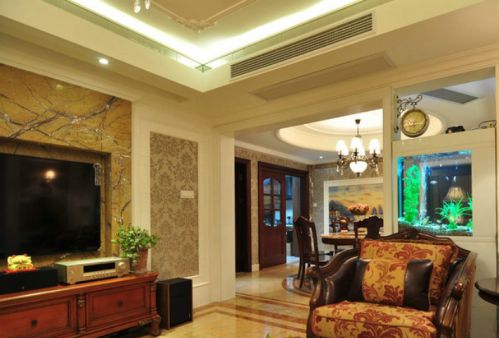 歐式客廳電視背景墻裝修效果圖片大全