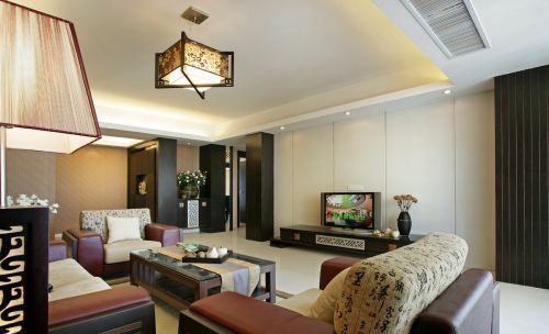 最新中式客廳電視背景墻欣賞