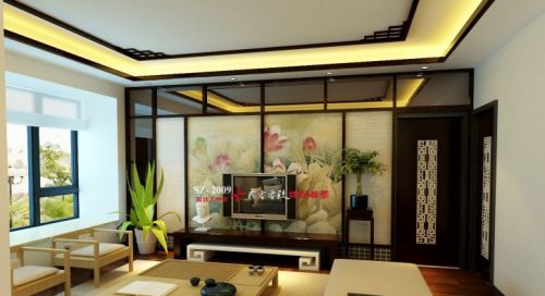中式客廳電視背景墻