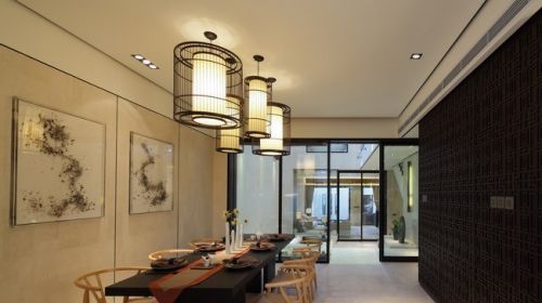 現(xiàn)代簡約餐廳吊頂裝修效果圖