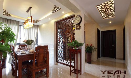 現(xiàn)代中式風(fēng)格餐廳隔斷設(shè)計(jì)圖片
