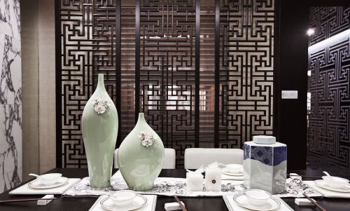 中式餐廳隔斷裝修效果圖欣賞