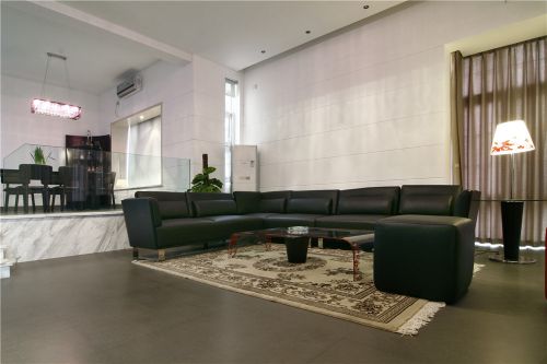 素年錦時復式現代簡約客廳餐廳裝修效果圖