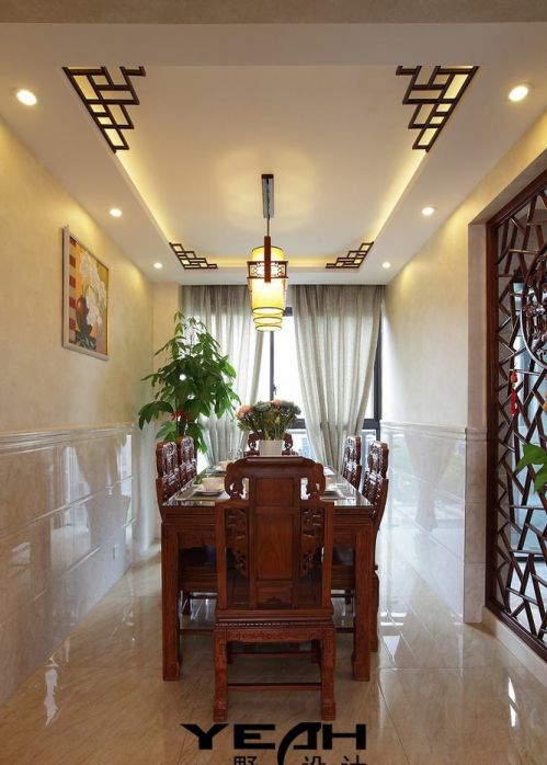 現(xiàn)代中式餐廳吊頂設(shè)計(jì)
