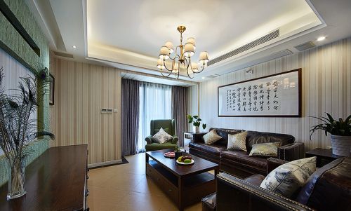 奢侈貴氣情調(diào)168平美式休閑復(fù)式客廳美圖