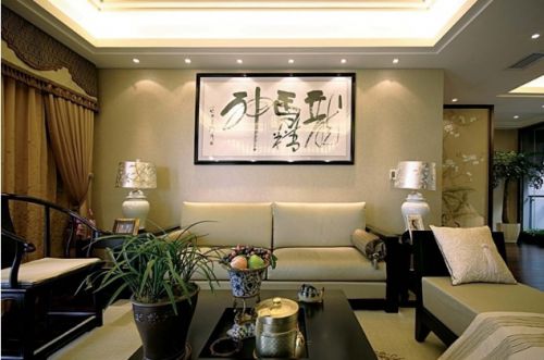 中式紅黑中式裝修風格中式古典客廳美圖