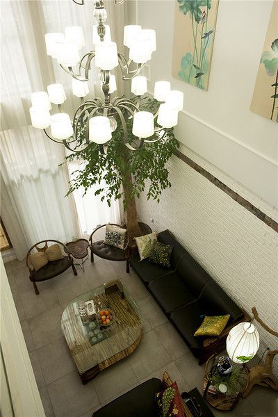 雅致中式客廳吊頂裝修圖