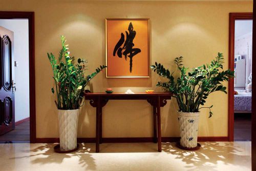 時(shí)尚感中式風(fēng)格玄關(guān)展示