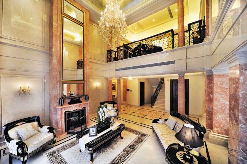 新古典別墅客廳背景墻設(shè)計(jì)