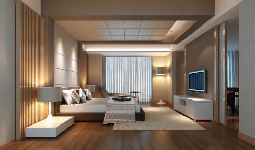 簡約兩居室臥室電視背景墻裝修設(shè)計(jì)