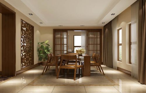 現(xiàn)代簡約三居室餐廳餐桌裝修圖片
