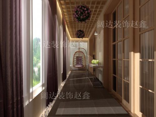 現(xiàn)代簡約二居室陽臺裝修效果圖