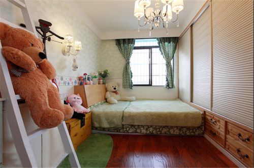 現代簡約二居室兒童房衣柜裝修效果圖大全