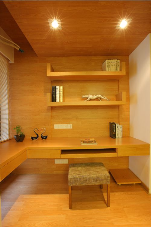 現(xiàn)代簡約二居室書房書架裝修效果圖欣賞