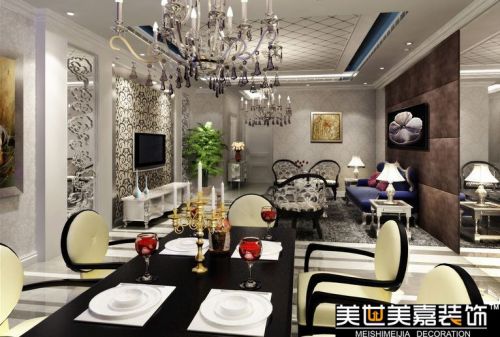 新古典古典新古典風(fēng)格古典風(fēng)格客廳吊頂電視背景墻設(shè)計(jì)案例