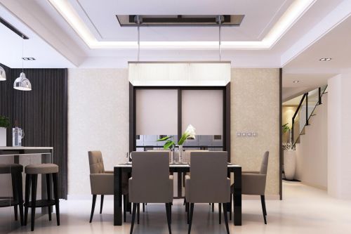 現(xiàn)代簡約餐廳吊頂設(shè)計圖