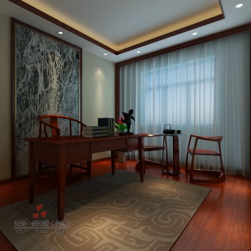 中式中式風(fēng)格書房設(shè)計(jì)圖