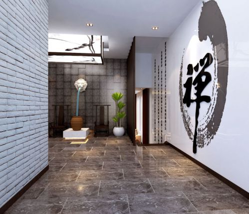 中式玄關玄關柜裝修圖