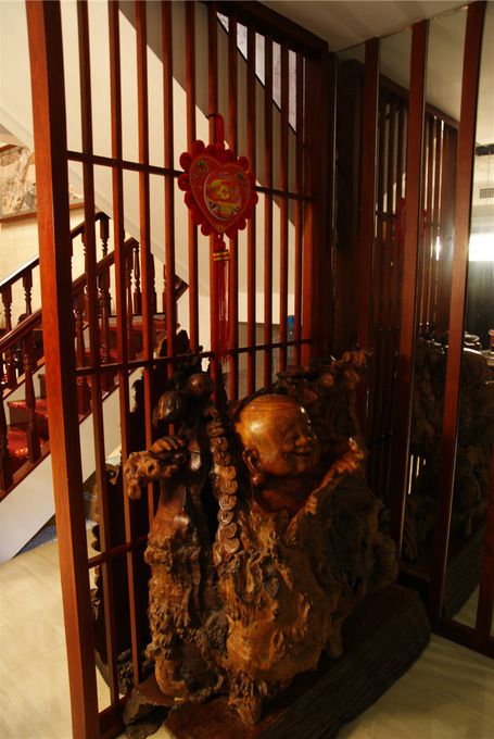 中式玄關(guān)玄關(guān)柜裝修圖