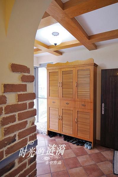 田園地中海玄關(guān)玄關(guān)柜案例展示
