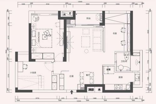 89㎡北歐三居室設(shè)計(jì)圖   城市角落