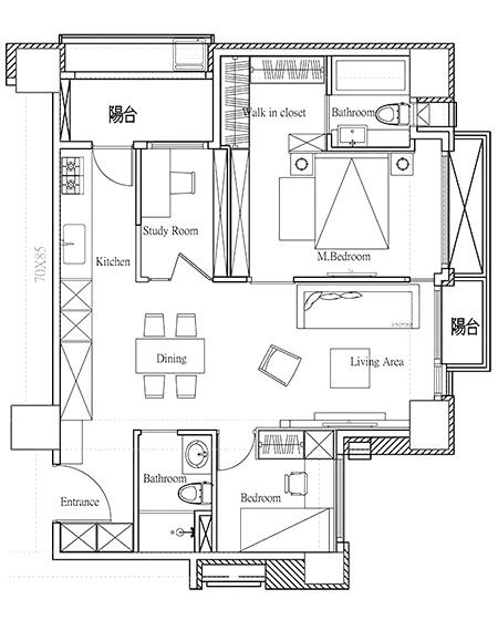 75平工業(yè)風(fēng)格小戶型裝修 老建筑大放異彩