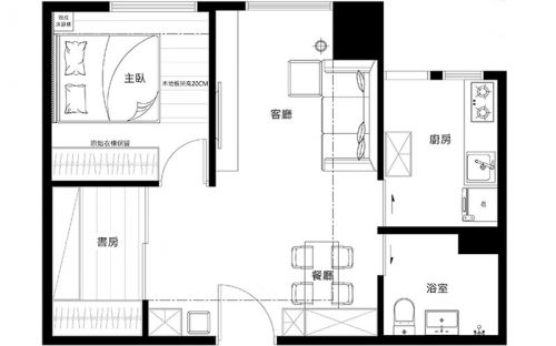 66平簡約風(fēng)格公寓裝修圖 小戶型溫馨居宅