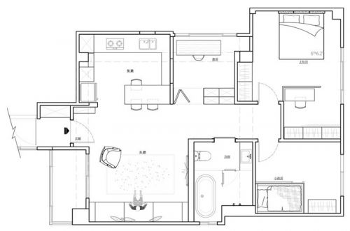 100平loft公寓舊房改造裝修 法式慵懶生活